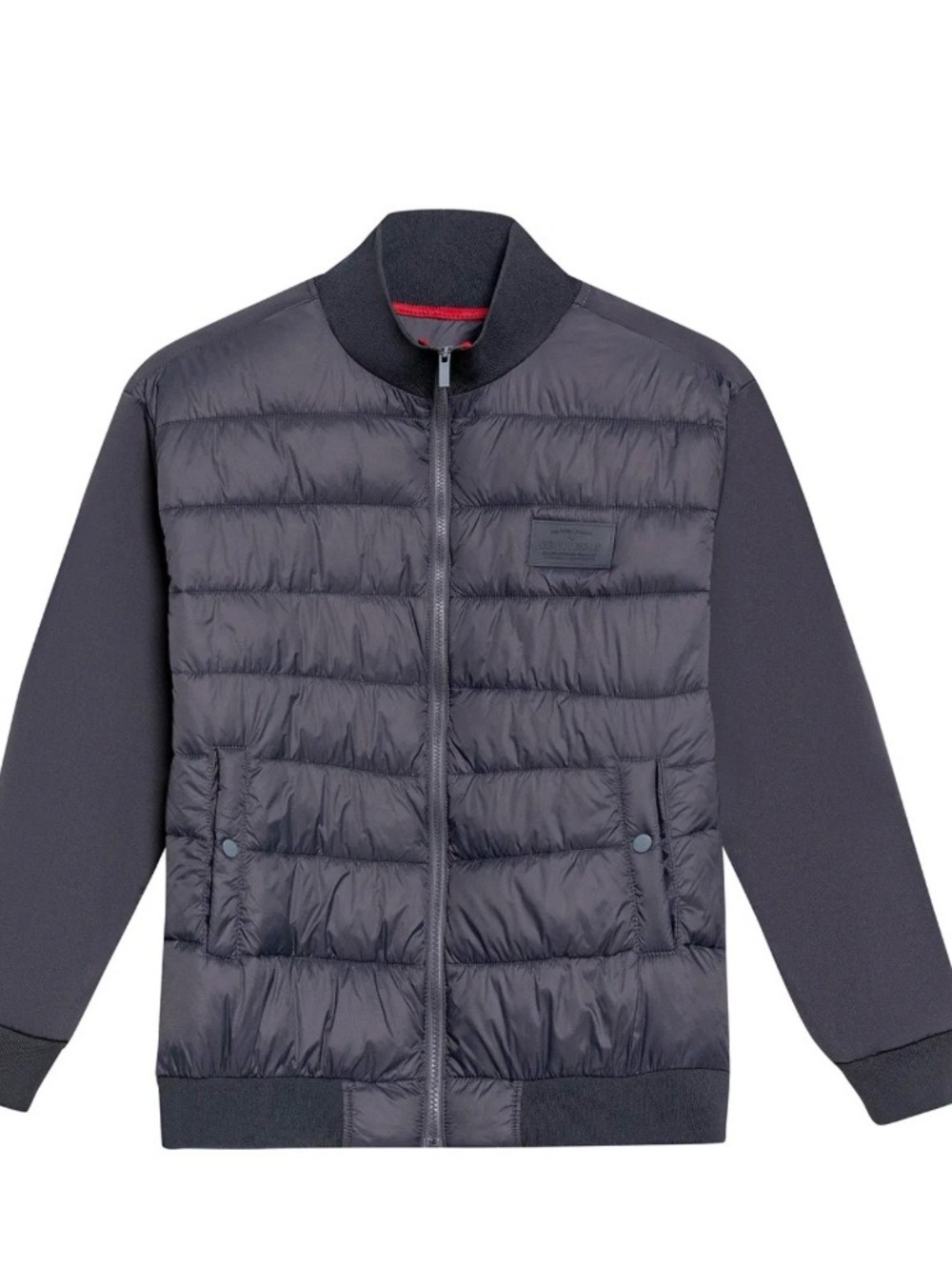Chevignon Quilted Bomber Jacket in Grey - Men